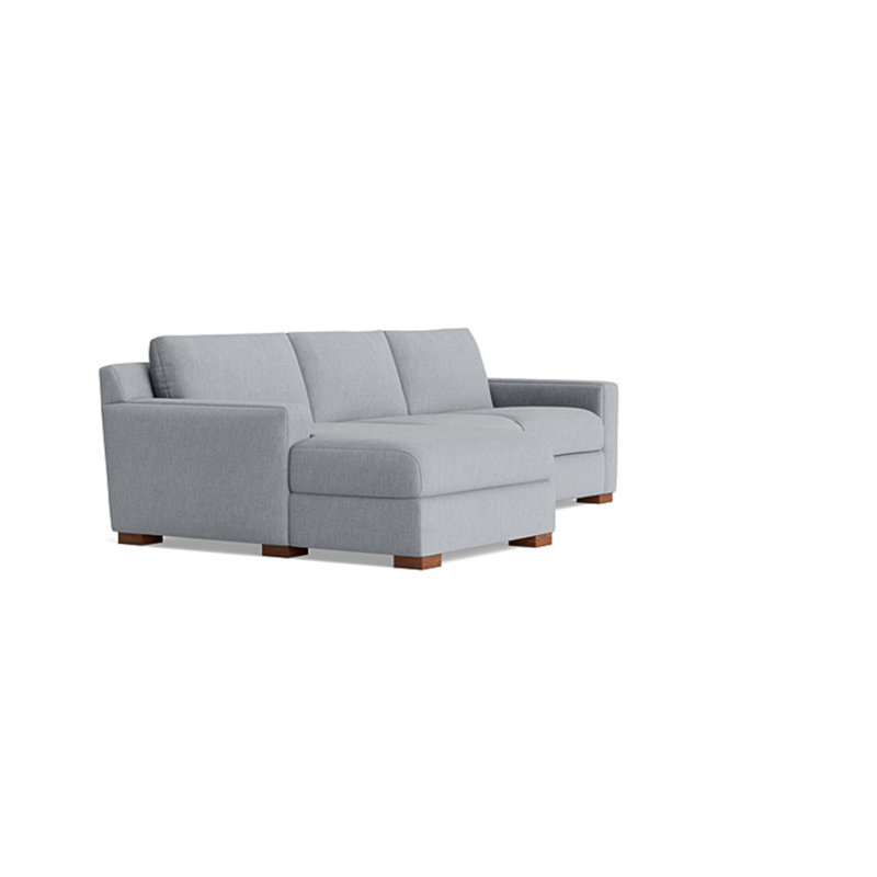 Catalina Chaise Sectional, Performance Weave - Zinc, Left Hand Facing