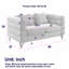 60" Oversized Two-Seater Sectional Sofa Set