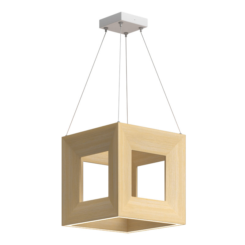 Morina 1 - Light LED Pendant, White, White Oak