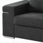 Fauteuil d'appoint rembourré en tissu de lin noir Gianna, siège simple confortable pour adultes, pour la chambre à coucher du salon-93536226