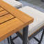 Table de bar d'extérieur 5 pièces en bois d'acacia