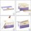 Bacs de rangement pliables avec couvercles [paquet de 3] Boîtes de rangement décoratives en tissu de lin