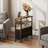 Narrow End Table with Charging Station and Fabric Drawers