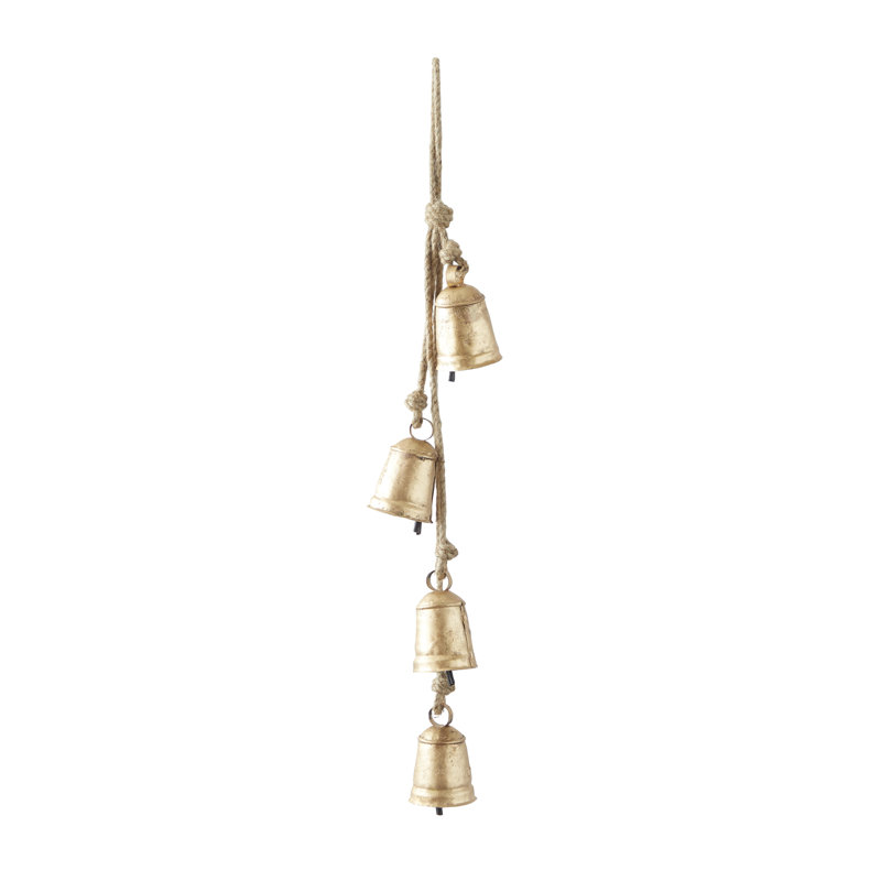 Kristen Metal Decorative Door Hanging Bells, Gold