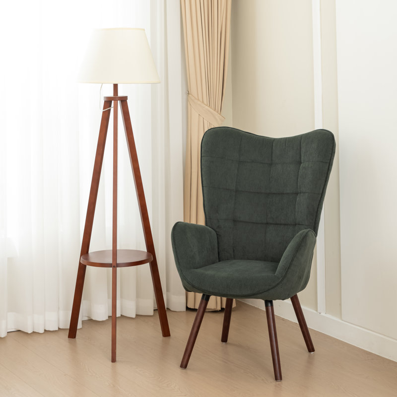Garmon Upholstered Armchair, Green