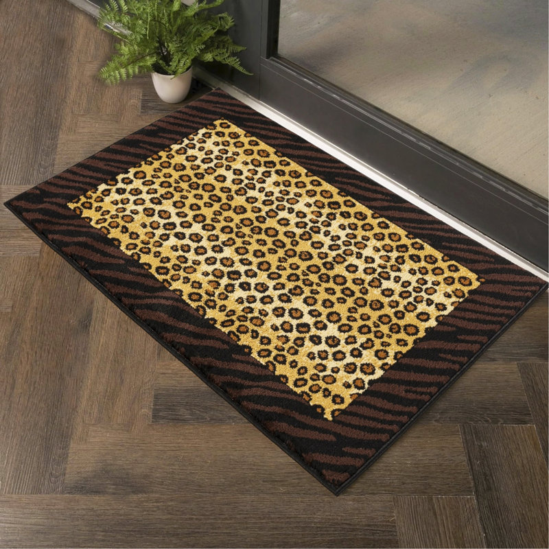 Multi Animal Print Area Rug, Rectangle 2' x 3'