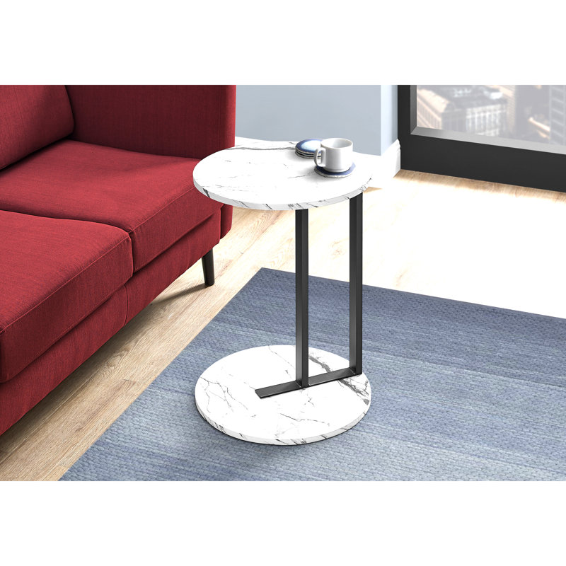 Table d'appoint ronde en C polyvalente et élégante pour chambre à coucher et salon