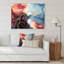 «Brown and Blue Luxury Abstract Fluid VI», peinture sur toile-67324799-67324798
