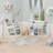 Linlin 25'' H * 43'' W 6-Tier Wooden Corner Reading Nook Organizer with Seat Cushion and Storage-297874199