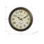 Horloge murale 16 po, brun antique, transitionnel | Idée cadeau