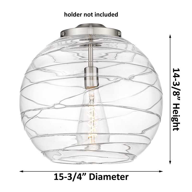 Luminaire suspendu sphérique 1 lumière Cindi, Chrome poli
