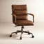 Springtown Genuine Leather Adjustable Office Chair