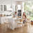  Ashwell 26" Mid-Century Modern Linen Upholstered Swivel Counter Stools with Curved Seat and Back-625485971