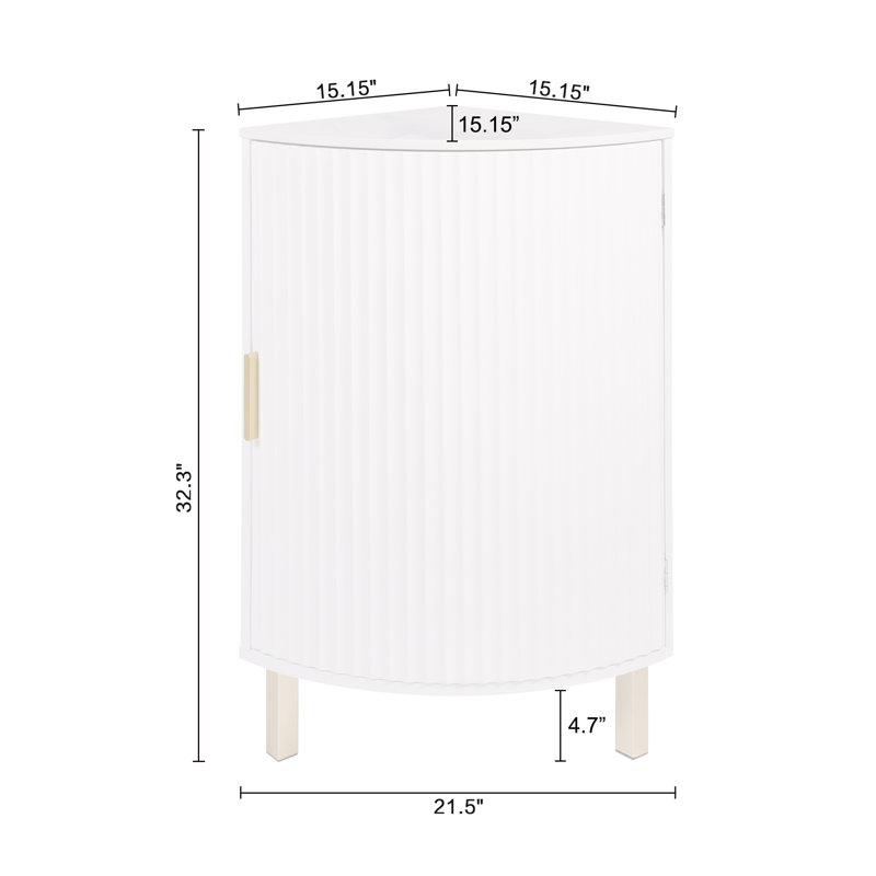 Lula Corner Accent Cabinet, Pink