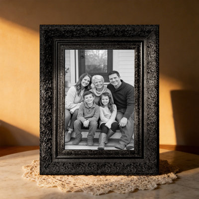 Black 1PC Simple Picture Frame for 5" x 7" Photos and Home Decor