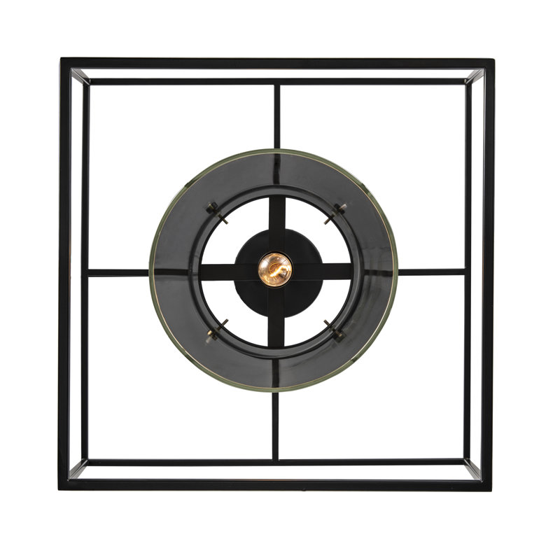 1 - Light Lantern Pendant, Black, 56.9" H x 18" W x 18" D