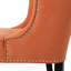 Chaise d'appoint contemporaine en tissu orange vif avec coutures gaufrées à boutons et têtes de clou décoratives modernes-2028913474