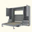 Lit escamotable Murphy avec placard, tiroirs et tablettes-1405848859-1405848856
