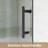 28-32"W X 72"H Aluminum Framed Pivot Shower Door With Magnetic Seal Closure System In Matte Black Finish-118307284