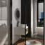 Meuble-lavabo mural 24 po avec lavabo rond et rangement ouvert-129386705