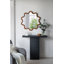 Miroir d'appoint 31 "x 30" en bois avec cadre unique, miroir mural pour le hall d'entrée de la chambre à coucher du salon