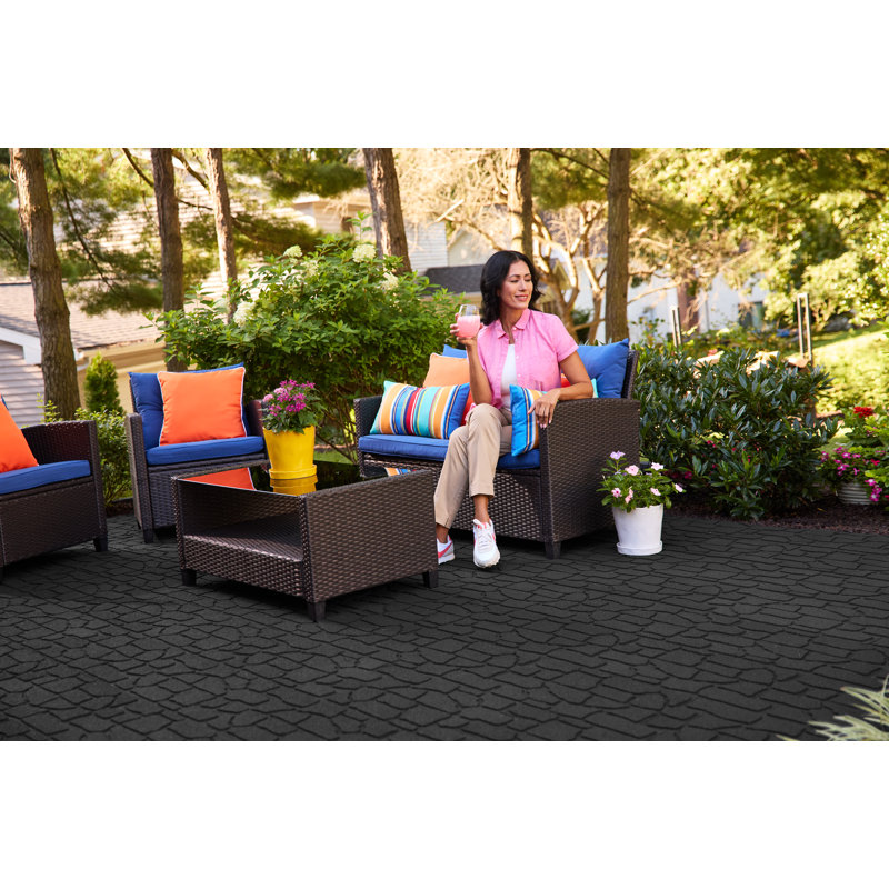 GroundSmart 12x24 SmartLoc Brick Paver (9), Black