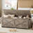 47.2" Wooden Storage Bench with Safety Hinges, Large Toy Chest for Entryway, Living Room & Bedroom-128331544