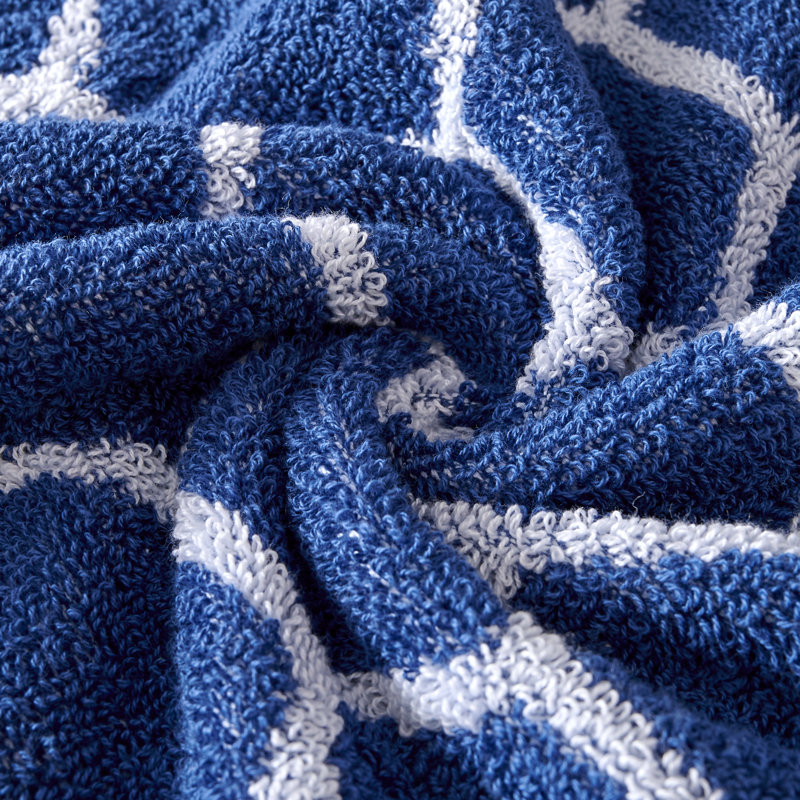 Ensemble de serviettes 6 pièces 100% coton, Bleu marine