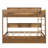 Nelson Wood Bunk Bed with Trundle & Built-In Storage Shelves-125006264-125006265