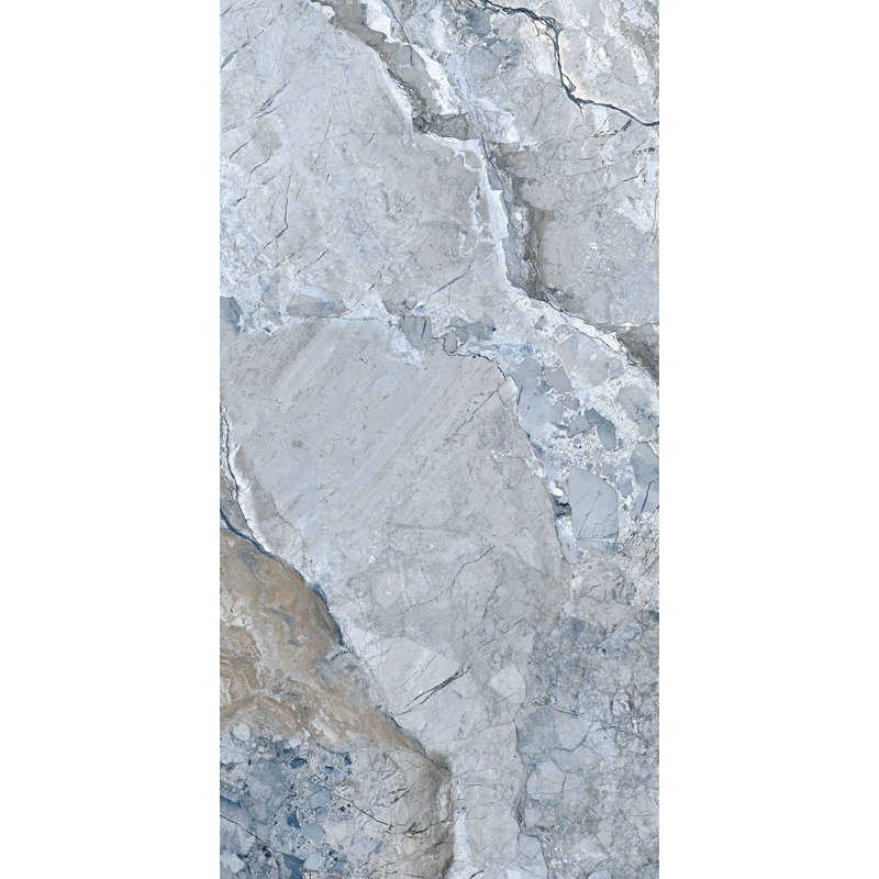 Harmonie 12" x 24" Porcelain Singular Field Stone Look Wall & Floor Tile, Blue 
