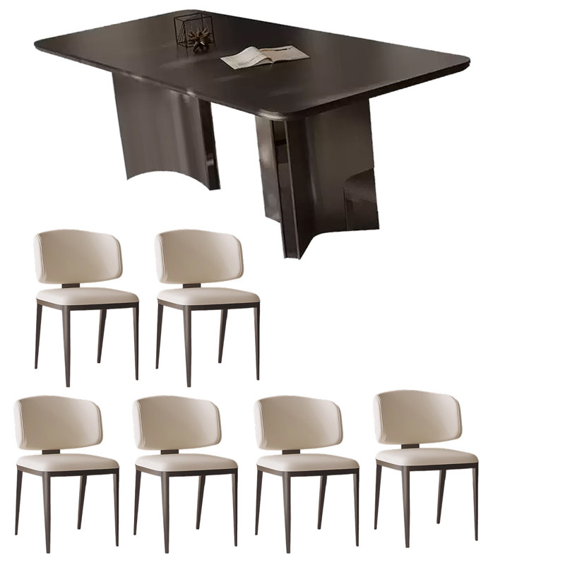 Table rectangulaire légère et moderne, H 29,53 po x L 78,74 po x l 31,5 po