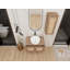 Meuble-lavabo de 30 po avec lavabo d'art en céramique et armoire latérale, 2 portes à fermeture en douceur, montage flottant, contreplaqué (emballage KD)-125514779