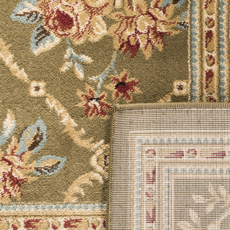 Tapis oriental vert Fransen, Rectangle 8 pi 9 po x 12 pi
