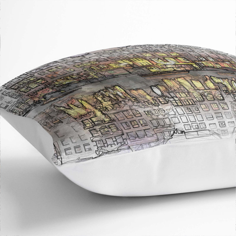 Square Throw Cushion, 40cm H x 40cm W x 15cm D, White