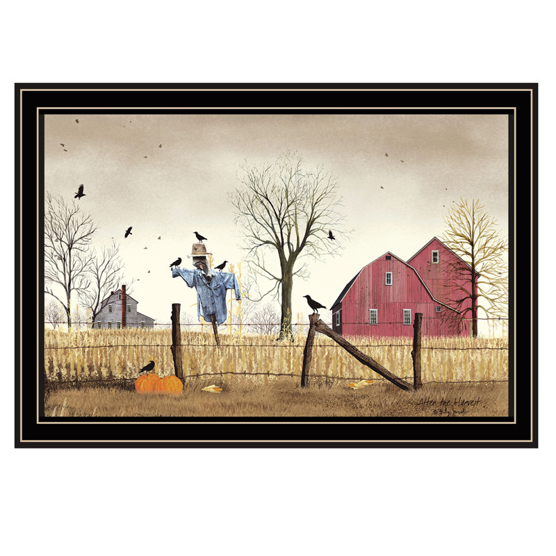 Trendy Decor 4U After The Harvest Wall Art, Black