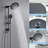 Modern Wall Mount Shower System with Rain Shower Head and Handheld Shower, Dual Function Bathroom Shower Set