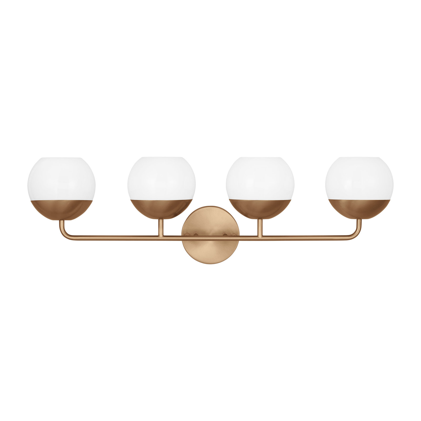 Avoca 4 Light Dimmable Vanity Light, Satin Brass