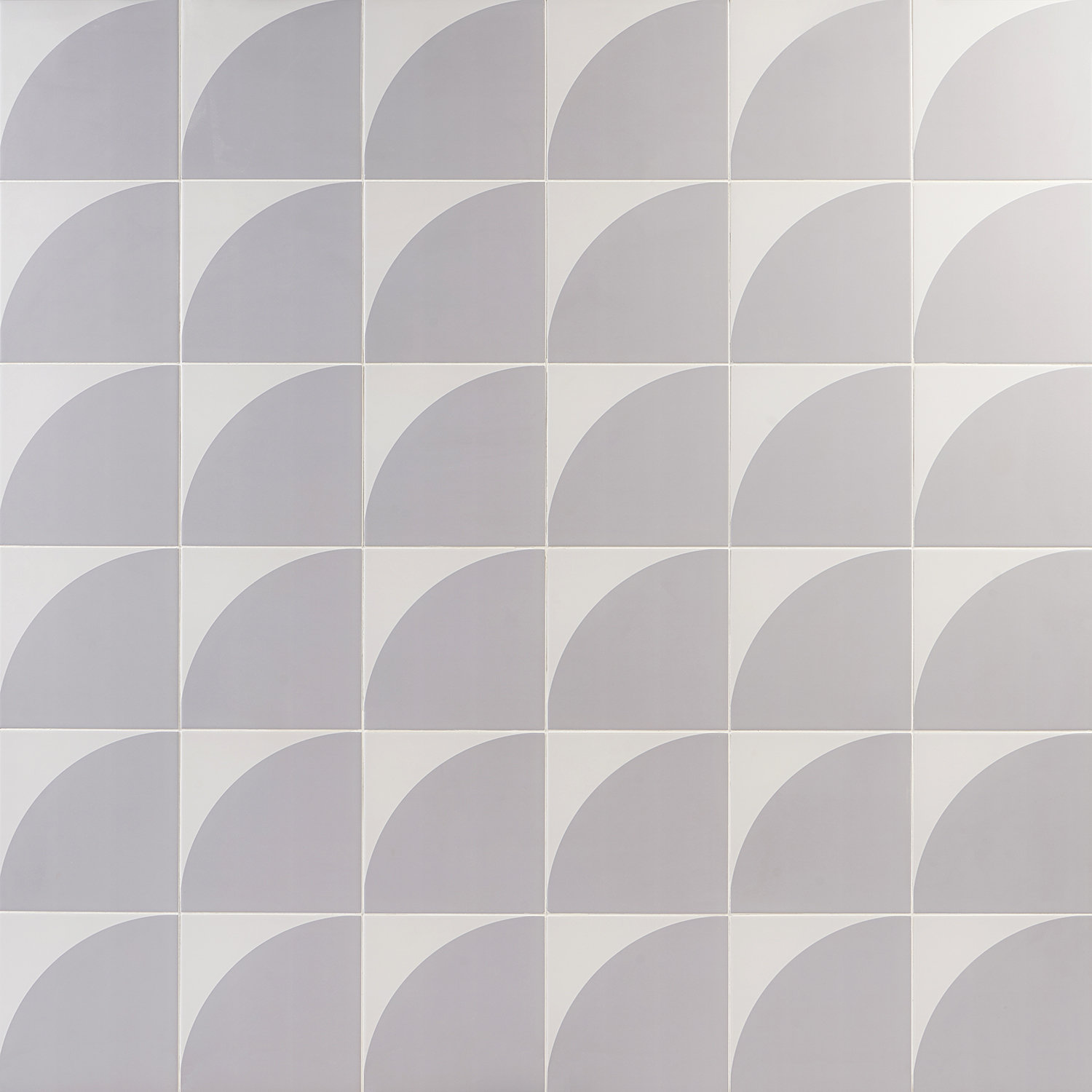 Stacy Garcia Victoria 8" x 8" Encaustic Tile, Cool Gray, 8" W x 8" L