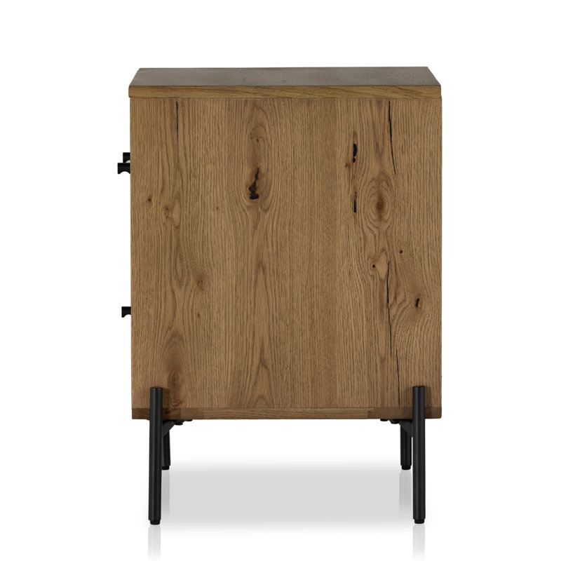 Eaton 3 - Drawer Nightstand, Amber Oak Resin