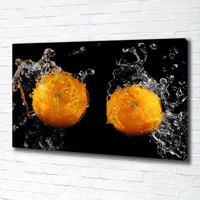 Oranges And Water - No Frame Print on Canvas