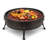 Round Stainless Steel Wood Burning Fire Pit with Lid