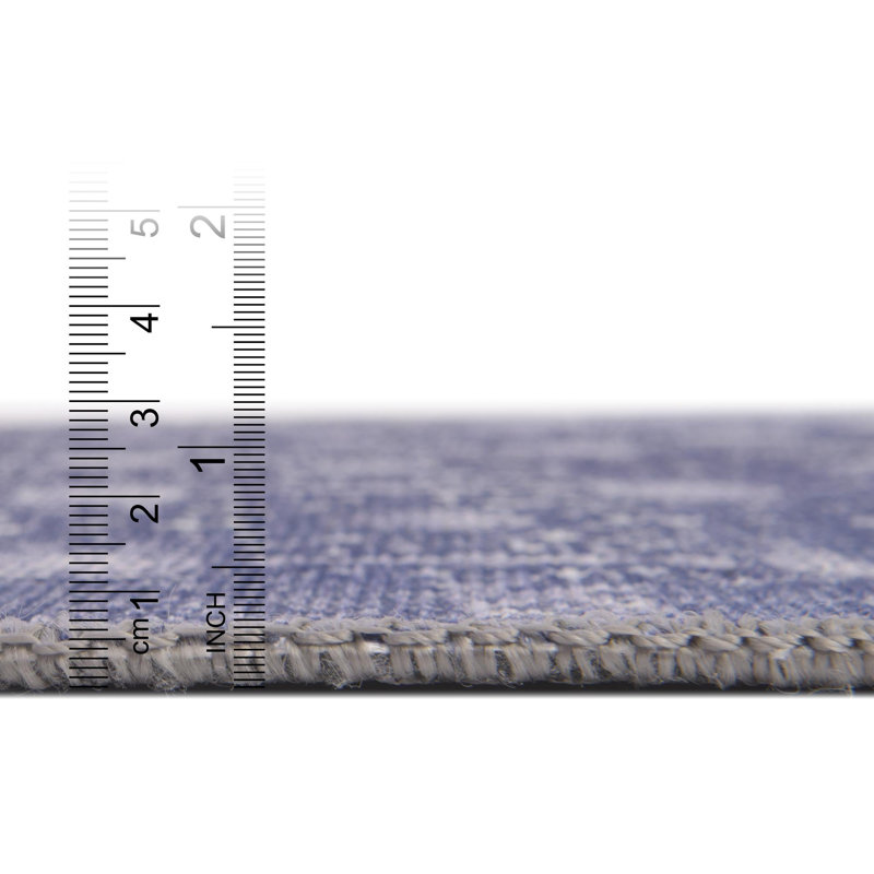 Dymph Chenille Geometric Indoor Rug, Round 3'6"