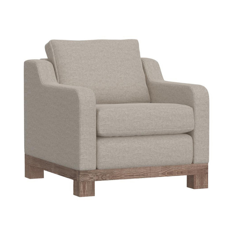Fauteuil large de 31,75 po Giralda Casoni, Tissu huître 131