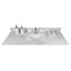 Lavabo rectangulaire encastré en céramique avec trou de robinet simple