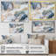 «Gray and Gold Tender liquide», impression sur toile encadrée-2100428986-2100428985