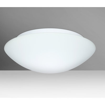 White 3 -Bulb Outdoor Flush Mount
