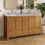 Meuble-lavabo double 60 po avec plateau en marbre d'ingénierie Aura-1135900184-1293567189