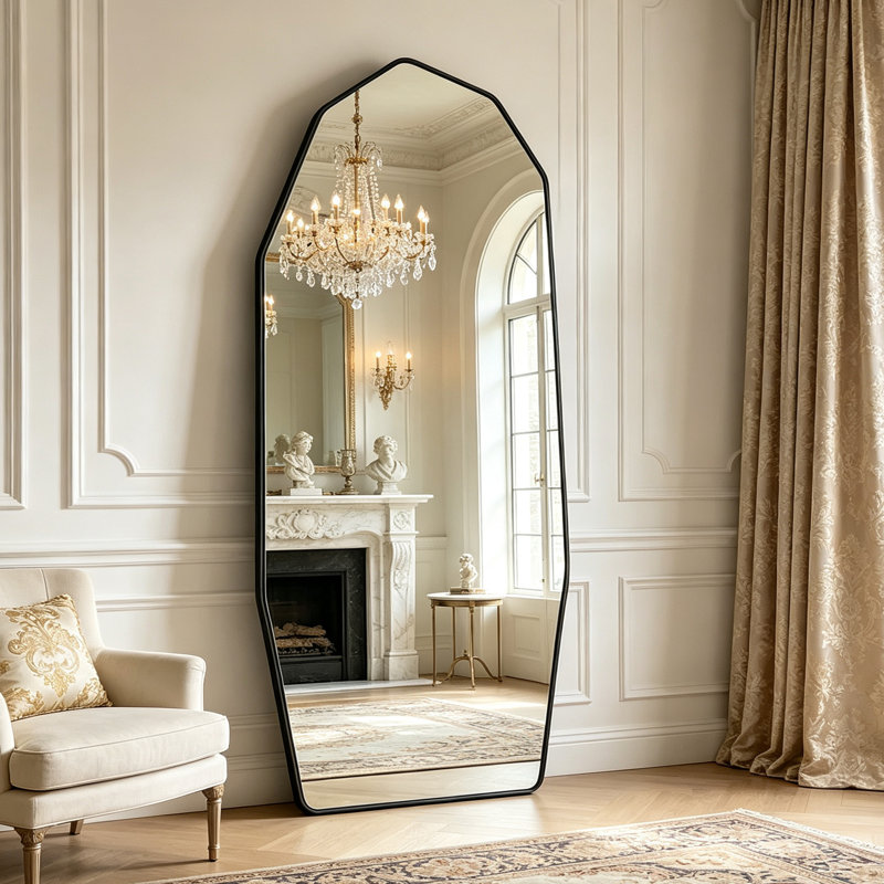 Miroir ondulé pleine longueur, 71" H x 28" W