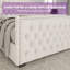 Lit Queen Dulane capitonné à boutons profonds avec tête de lit à oreilles ornée de clous décoratifs, couleur crème-1092588058-1092588060