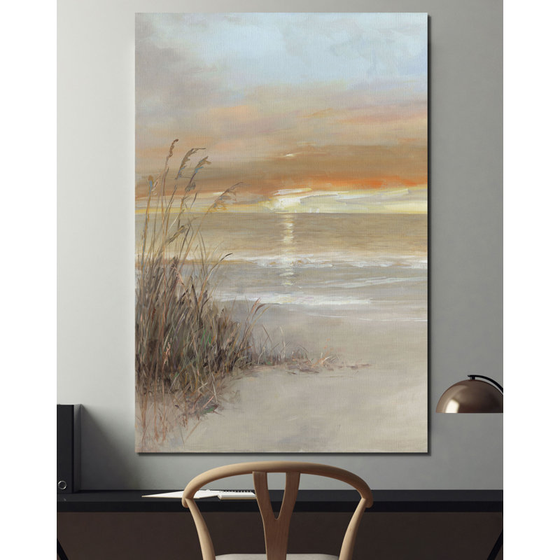 « malibu coucher de soleil », H 27 po x l 18 po x P 1,5 po, Toile tendue